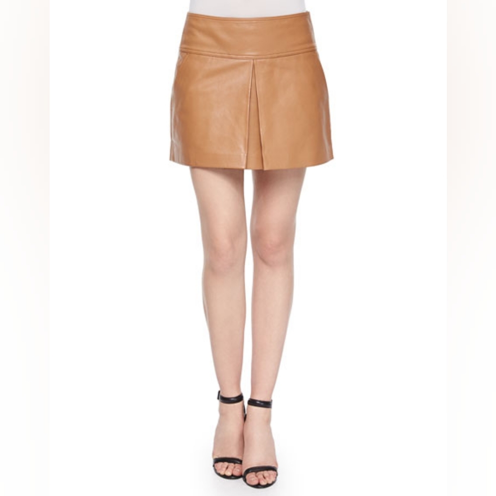 T by Alexander Wang Lambskin Mini Skirt NWT Sz. 8